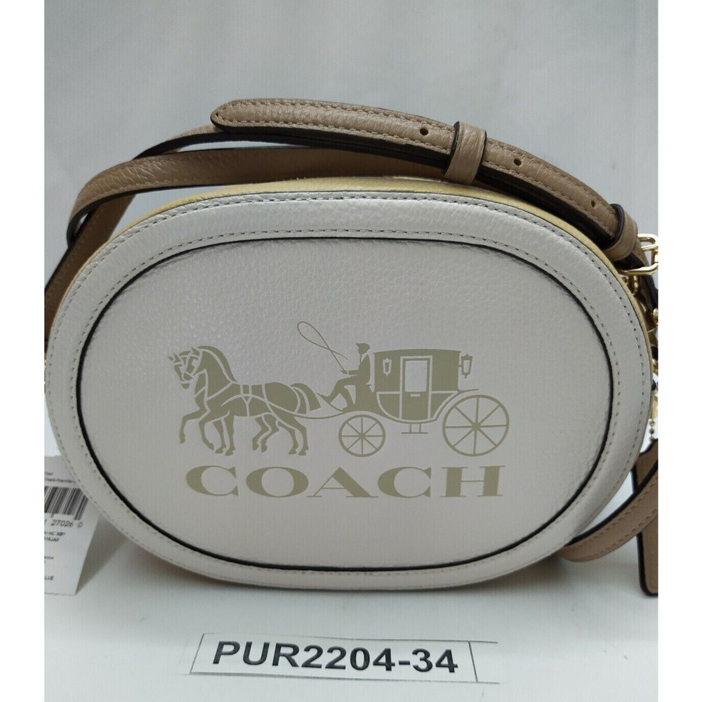 Coach Colorblock Chalk Cream Leather Horse And Carriage Crossbody Bag - NWT$328